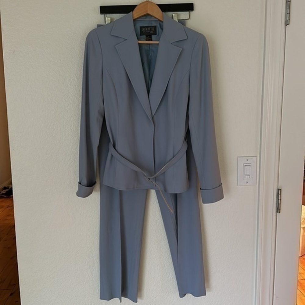 Lafayette 148 New York Light Gray Pantsuit